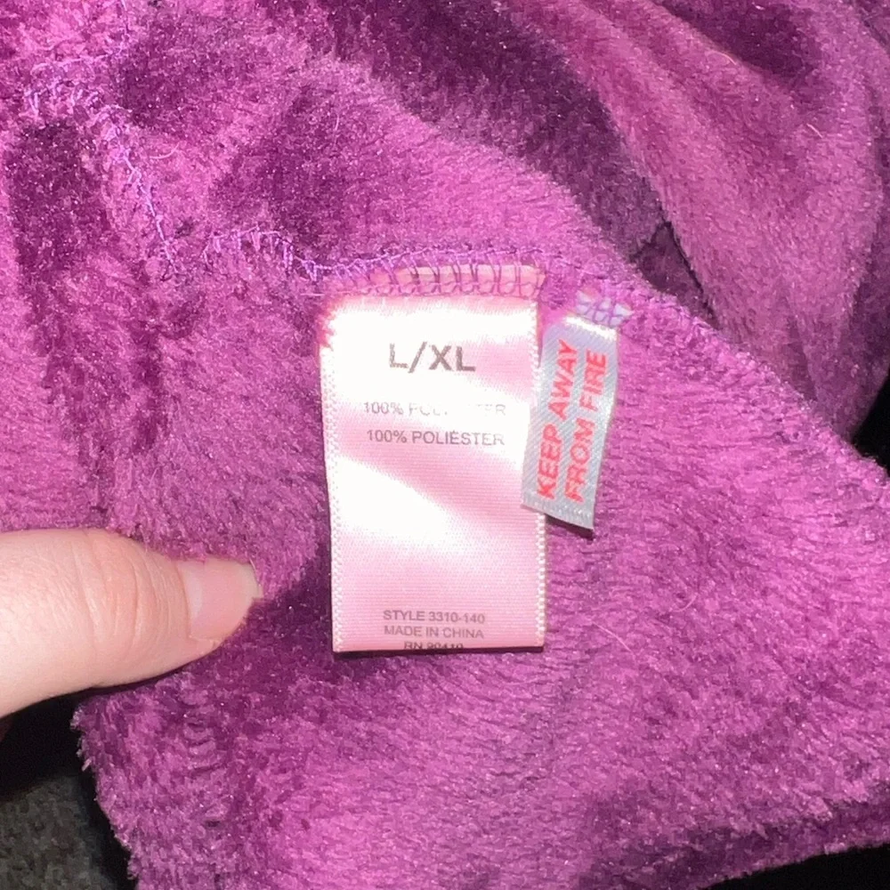 Juicy Couture Plush Luxury Purple Robe L/XL - Picture 5 of 5